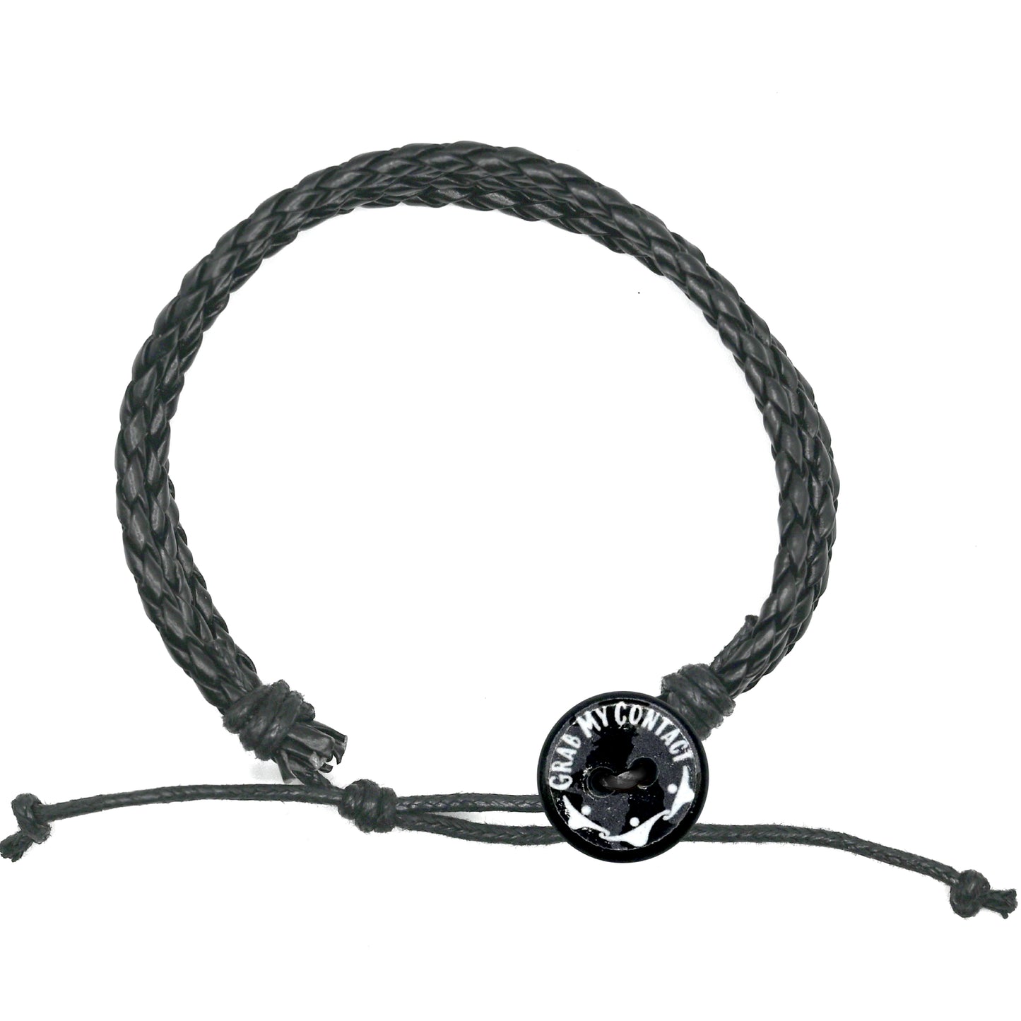 Black Leather Triple Braid
