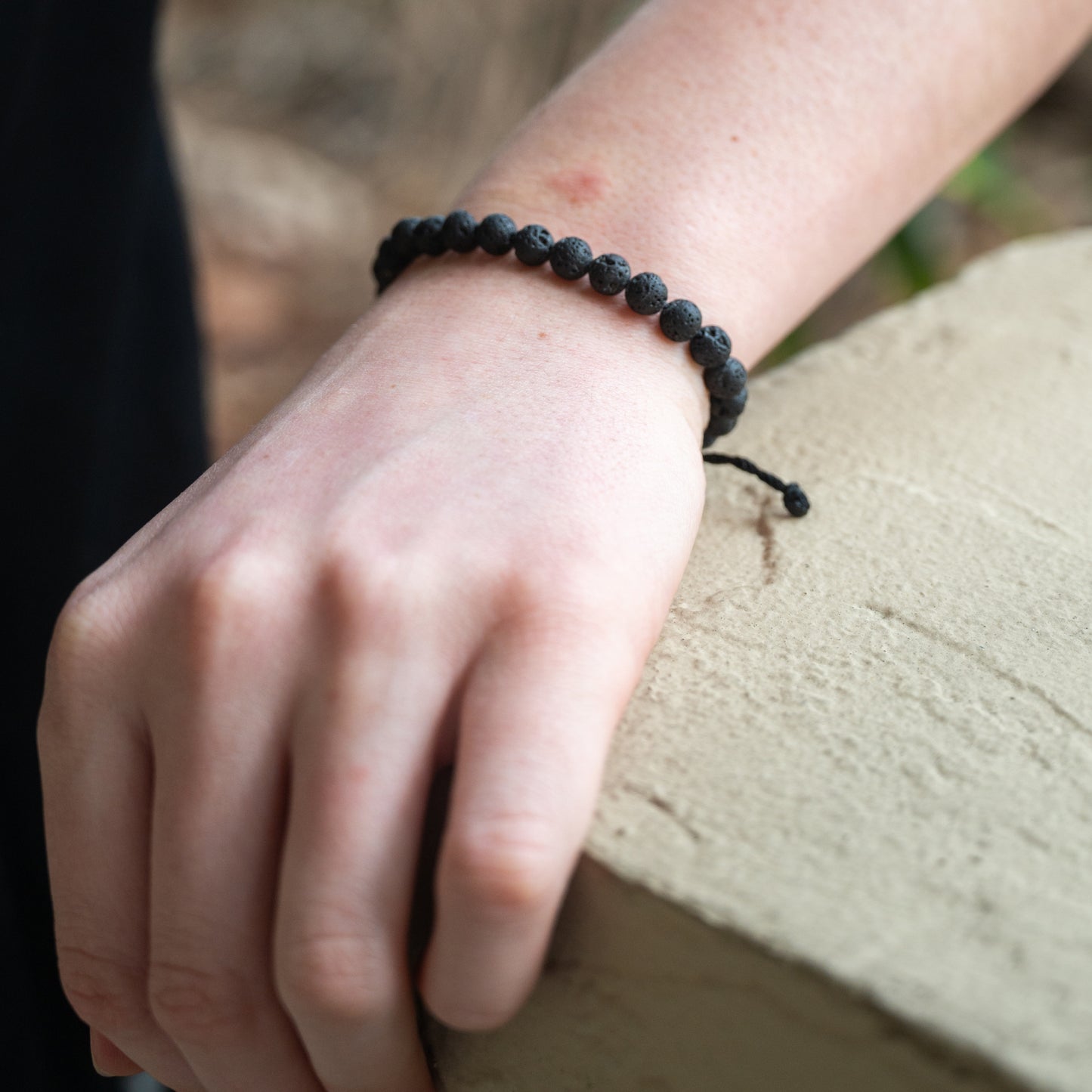 Black Lava Beads